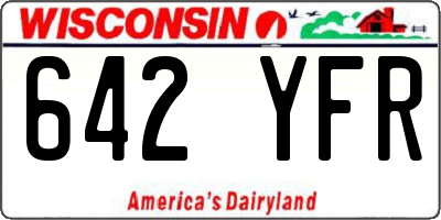 WI license plate 642YFR