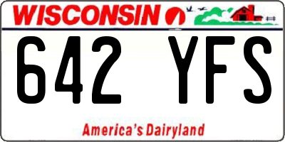 WI license plate 642YFS