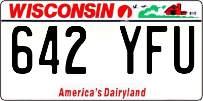 WI license plate 642YFU