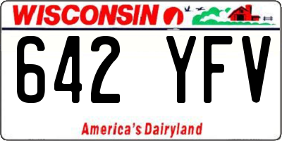 WI license plate 642YFV