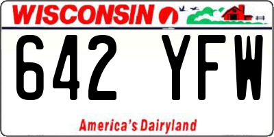 WI license plate 642YFW
