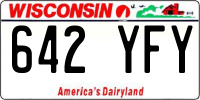 WI license plate 642YFY