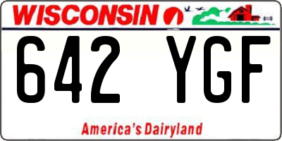 WI license plate 642YGF
