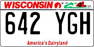 WI license plate 642YGH