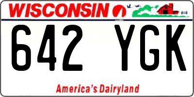 WI license plate 642YGK