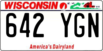 WI license plate 642YGN