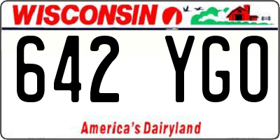 WI license plate 642YGO