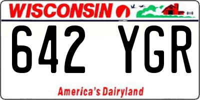 WI license plate 642YGR