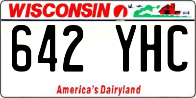 WI license plate 642YHC