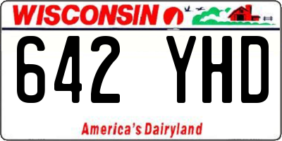 WI license plate 642YHD