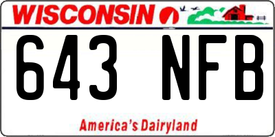 WI license plate 643NFB