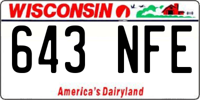 WI license plate 643NFE