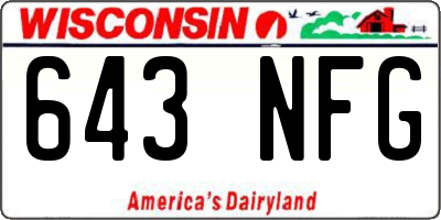 WI license plate 643NFG