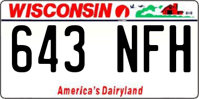 WI license plate 643NFH