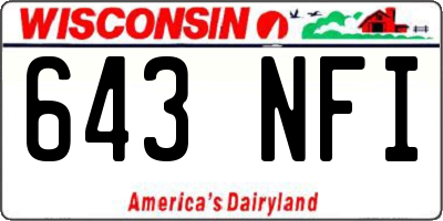 WI license plate 643NFI