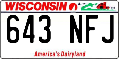 WI license plate 643NFJ