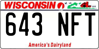 WI license plate 643NFT