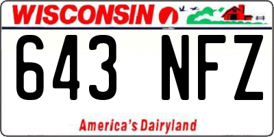 WI license plate 643NFZ