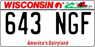 WI license plate 643NGF