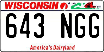 WI license plate 643NGG