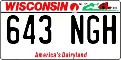 WI license plate 643NGH