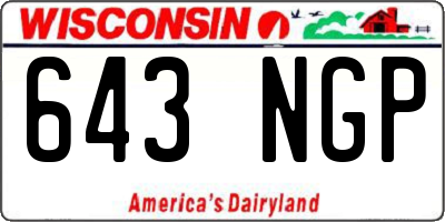 WI license plate 643NGP