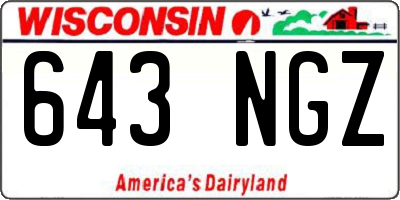 WI license plate 643NGZ