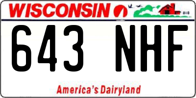 WI license plate 643NHF
