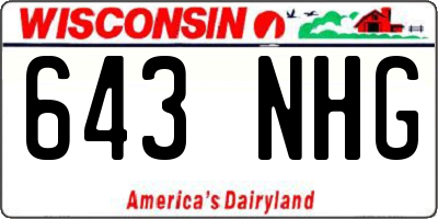WI license plate 643NHG