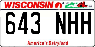 WI license plate 643NHH
