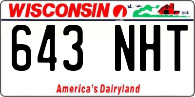 WI license plate 643NHT