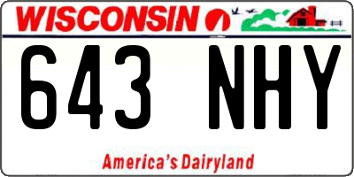 WI license plate 643NHY