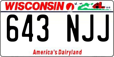WI license plate 643NJJ
