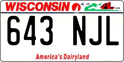 WI license plate 643NJL
