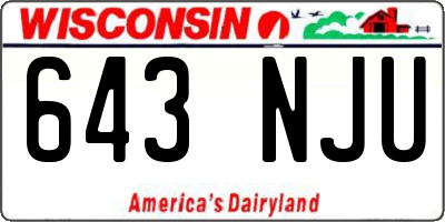WI license plate 643NJU