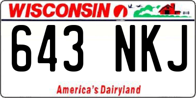 WI license plate 643NKJ