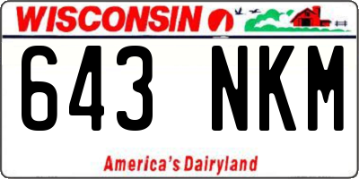WI license plate 643NKM