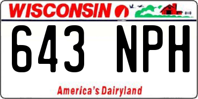 WI license plate 643NPH