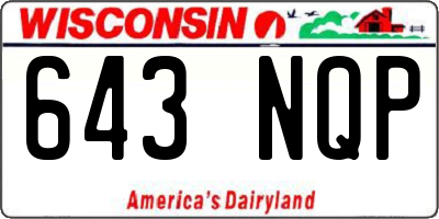 WI license plate 643NQP
