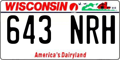 WI license plate 643NRH