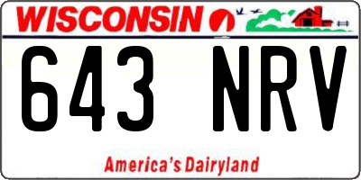 WI license plate 643NRV