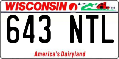 WI license plate 643NTL