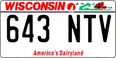 WI license plate 643NTV