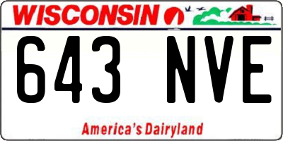 WI license plate 643NVE
