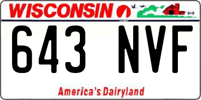 WI license plate 643NVF