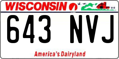 WI license plate 643NVJ