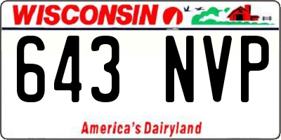 WI license plate 643NVP