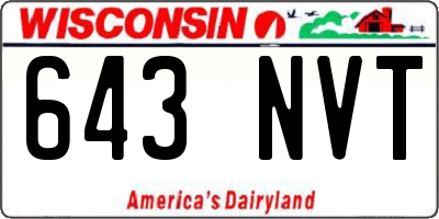 WI license plate 643NVT