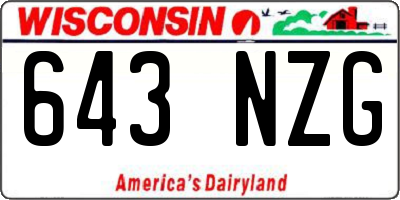 WI license plate 643NZG