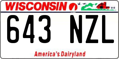 WI license plate 643NZL